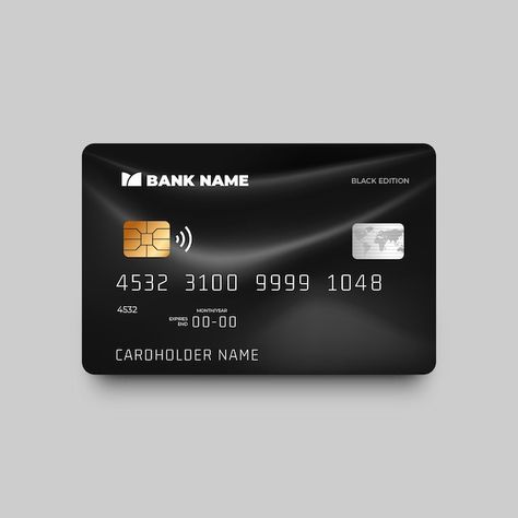 Cute Credit Card Design, Black Card Credit, Credit Card Aesthetic, Cash Transfer, Credit Card Business Card, Business Card Design Black, Company Business Cards, Credit Card Design, Free Credit Card