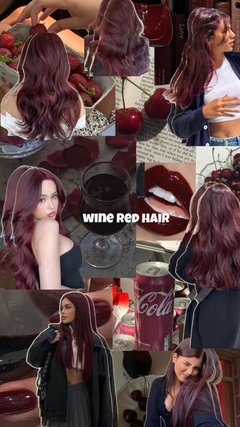 Long red hairwine redcherry cola coloured/dyed hair that can be achieved without bleaching Red Hair Without Bleach, Red Hair No Bleach, Honey Lowlights, Dark Blonde Hair With Highlights, Naturally Blonde Hair, Dark Blonde Hair Color Ideas, Wine Red Hair Color, Cherry Cola Hair Color, Bleach Hair Color