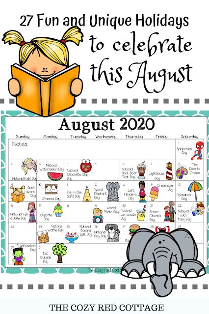 27 Fun and Quirky Holidays to Celebrate with your Kids in August September Holidays For Kids, Fun Days In December, Fun Holidays In September, Fun Holidays To Celebrate, Fun Traditions To Start With Kids, Toddler Spring Activities, August Holidays, Feelings Chart, National Days