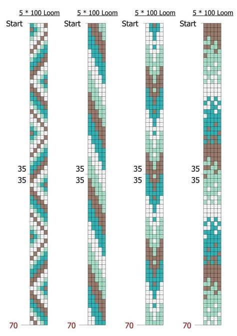 5 Bead Loom Patterns, Free Bead Loom Patterns, Seed Bead Loom Patterns Free, Loom Beading Patterns Free, Bead Loom Bracelets Patterns, Bead Weaving Patterns Free, Loom Beaded Necklace, Seed Bead Jewelry Patterns, Bead Loom Designs