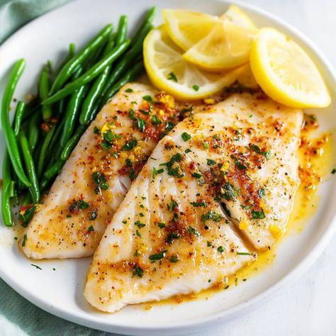 This garlic butter oven-baked tilapia is quick, easy, and delicious! The tender, flaky fish, coupled with the decadent sauce, is too good to miss. Oven Baked Tilapia, Baked Tilapia Recipes, Easy Garlic Butter, Fried Tilapia, Bowls Recipes, Tilapia Fish Recipes, Baked Fish Recipes, Baked Tilapia, Healthy Bowls Recipes