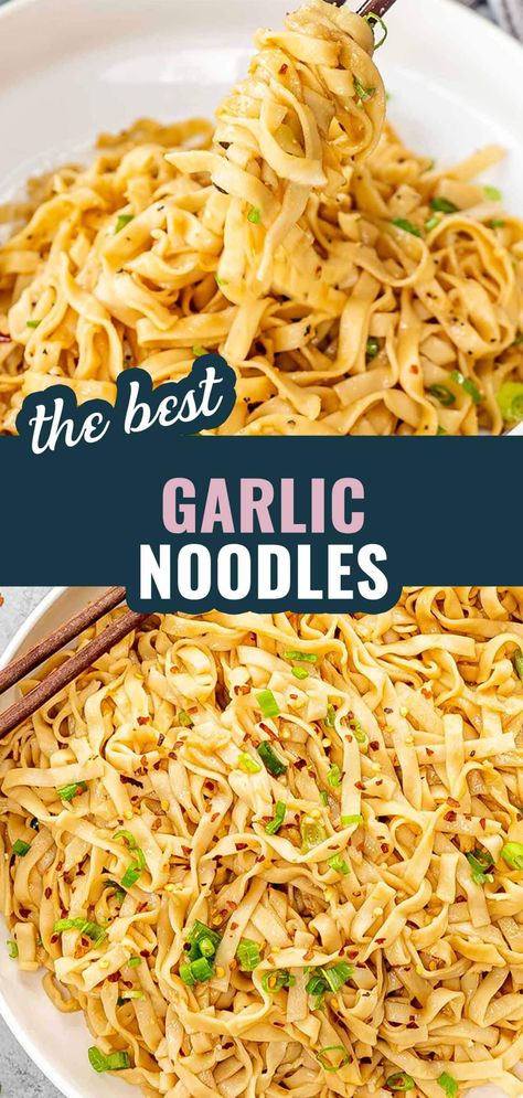 Garlicky Noodles, Buttery Garlic Sauce, Asian Noodle Dishes, Savory Sides, Asian Noodle Recipes, Jo Cooks, Asian Noodle, Sides Recipes, Easy Grilled Chicken