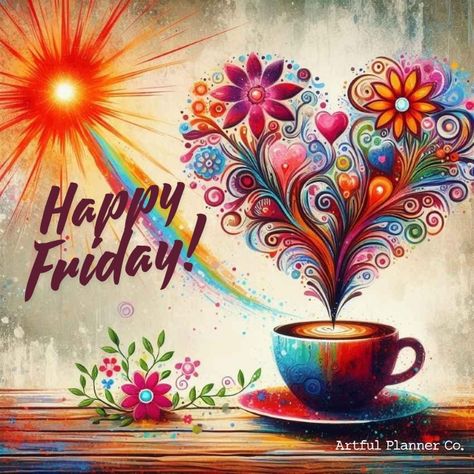 Happy Friday Everyone! Have a Fantastic Day! 🩷☮🌈🌻☀️ #fridayvibes #plannerlife #planneraddict Hippies, Happy Friday Gif Images, Good Morning Its Friday Funny, Fantastic Friday Quotes, It's Friday Quotes, Happy Friday Funny, Happy Friday And Weekend, Friday Morning Greetings, Happy Friday Good Morning