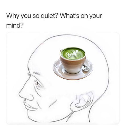 Why are you so quiet? What’s on your mind? 🍵 #matcha #matchamoments #matchalatte #matchalover #humour #funny #matchaholic Why You So Quiet Whats On Your Mind, Whats On Your Mind, Matcha Girl, Matcha Lover, Humour Funny, 3 Coffee, Food Memes, Apartment Art, Spring Mood