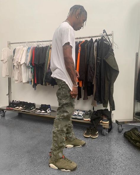 Jordan 6 Travis Scott Outfit, Jordan 6 Outfit Men, Air Jordan Outfits Men, Travis Scott 6, Sb Outfits, Jordan 5 Outfit, Jordan 6 Travis Scott, Travis Scott Outfits, Travis Scott Fashion