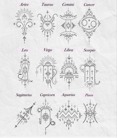 Astrology Tattoo, Horoscope Tattoos, Libra Tattoo, Taurus Tattoos, Octopus Tattoo, Zodiac Tattoos, Feminine Tattoo, Spiritual Tattoos, Small Hand Tattoos