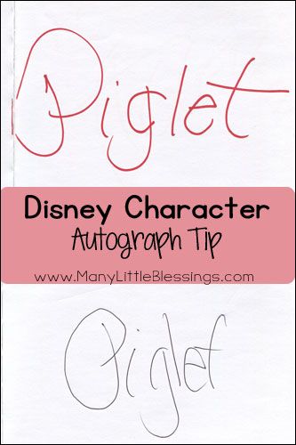 Piglet Disney, Disney Characters Signatures, Disney Autograph, Autograph Book Disney, Disney World Dining, Autograph Book, Disney World Characters, Disney Paris, Disneyland Vacation