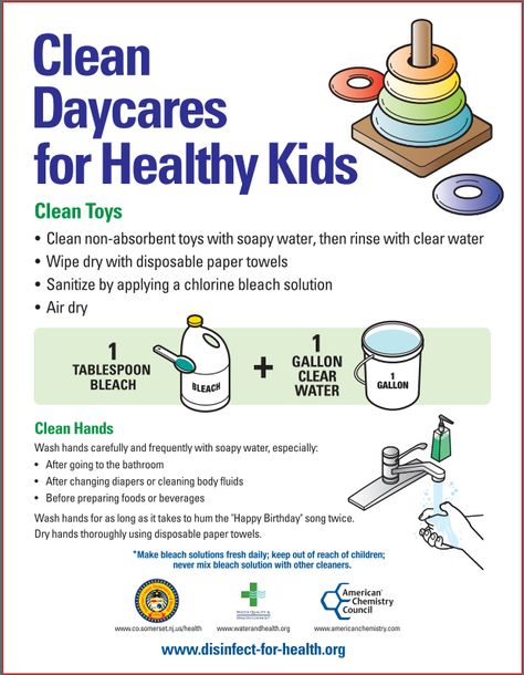 Clean Daycares for Healthy Kids | Disinfect for Health Inhome Daycare Setup Ideas, Inhome Daycare, Daycare Checklist, Childcare Director, Infant Room Daycare, Daycare Setup, Daycare Director, Daycare Lesson Plans, Daycare Business Plan