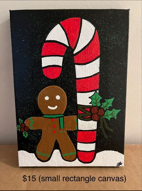 Christmas Painting Activities, Christmas Diy Canvas Painting, Christmas Background Drawing, Christmas Painting Ideas Easy For Kids, Easy Things To Paint Christmas, Easy Christmas Canvas Paintings Simple, Things To Paint Christmas, Christmas Craft Painting, Easy Christmas Paintings For Beginners Canvas