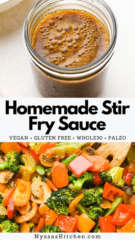 Gluten Free Stir Fry Sauce, Paleo Stir Fry Sauce, Healthy Stir Fry Sauce, Paleo Stir Fry, Gluten Free Stir Fry, Chicken Stir Fry Sauce, Fry Sauce Recipe, Pork Stir Fry Recipes, Homemade Stir Fry Sauce