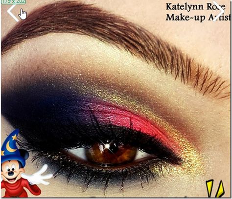 Sorcerer Mickey Makeup, Princess Eye Makeup, Nails Design Disney, Disney Princess Eyes, Nerd Makeup, Disney Eye Makeup, Valentine Makeup, Disney Inspired Makeup, Disney Princess Makeup