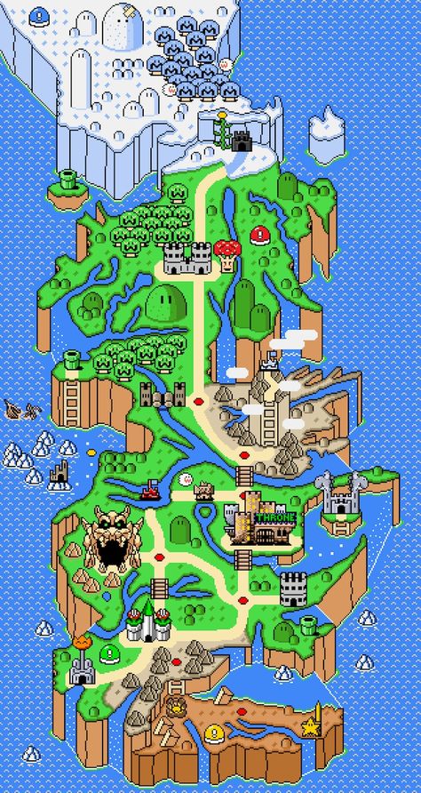 NESteros - 'Game Of Thrones' Meets 'Super Mario' In Epic Mushroom Kingdoms Map - Forbes Super Mario World Game, Game Of Thrones Westeros, Game Of Thrones Map, Westeros Map, Super Mario Nintendo, Super Mario Games, Gameboy Color, Mario Games, Mario Nintendo