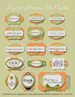 Joyful Creations with Kim: Layered Stampin' Up Punches Stampin Up Anleitung, Candy Card, Punch Art Cards, Punch Ideas, Card Embellishments, Card Making Tips, Craft Punches, 카드 디자인, Card Techniques