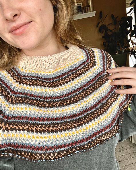 #TBT to this long-standing WIP. This may or may not have been my 3rd attempt in making this sweater. 😅 What’s your longest WIP project? 🧶 #maetomeasure #maecrochets #stashbust #stashbusterproject #colorwork #crochet #knit #knitcolorwork #tunisiancrochet Colorwork Crochet, Knit Colorwork, Crochet Colorwork, Stash Buster, Colorwork Knitting, Tunisian Crochet, Knitting, Crochet, Pattern