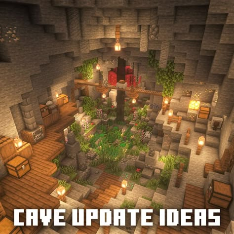 ExecutiveTree-MinecraftBuilds on Instagram: “Minecraft: Cave Update Ideas . Here are some of my ideas for a cool cave update. Since I don’t know how to use mods, these ideas are…” Minecraft Dripstone Cave Builds, Minecraft Cave Enterence, Mountain Cave House Minecraft, Minecraft House Ideas Cave, Cave Minecraft Base, Cave Base Minecraft Ideas, Minecraft Cave Build Ideas, Cave House Minecraft Ideas, Mineshaft Ideas Minecraft