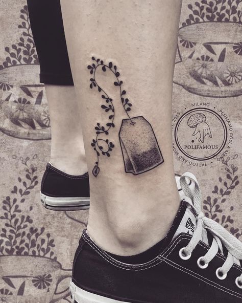 Teapot Tattoo Design, Sweet Tea Tattoo, Tea Party Tattoo, Tea Tattoos, Teabag Tattoo, Tea Bag Tattoo, Tea Tattoo Ideas, Tea Cup Tattoo, Teapot Tattoo