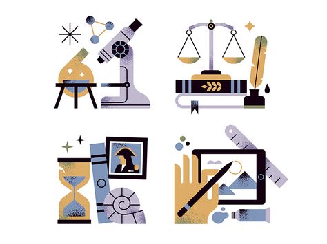 Subject Family icons texture design iconography university history law science art Gradient Illustration, Law Icon, History Icon, Science Experiments For Preschoolers, Icon Design Inspiration, Science Illustration, Timeline Design, Event Flyer Templates, Flat Vector