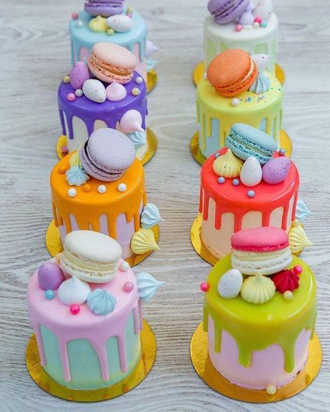 Bolo Drip Cake, Resipi Kek, Mini Torte, Pastel Cupcakes, Tiny Cakes, Couture Cakes, Little Cakes, Small Cake, Drip Cakes