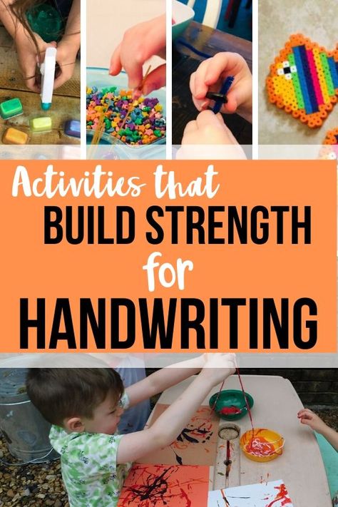 Activities To Build Hand Strength, Building Fine Motor Skills Preschool, Building Hand Strength In Preschoolers, Strengthening Fine Motor Skills, Fine Motor Skills Activities 1st Grade, Fun Prewriting Activities, Fine Motor Hand Strengthening Activities, Fine Motor Activities For Writing, Fine Motor First Grade