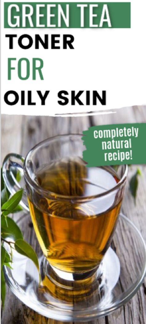 This post has step by step instructions on how to prepare a diy green tea toner at home. This green tea toner is great for oily/acne-prone skin. Learn this natural green tea toner recipe and avail its amazing benefits. #DIYSkinCare #DIYFacialToner #NaturalTonersForFace #GreenTeaForAcne #DIYBeauty Natural Face Toner Diy, Green Tea Face Toner, Diy Green Tea, Toner For Oily Skin, Homemade Toner, Oily Skin Routine, Reduce Oily Skin, Diy Toner, Green Tea Toner