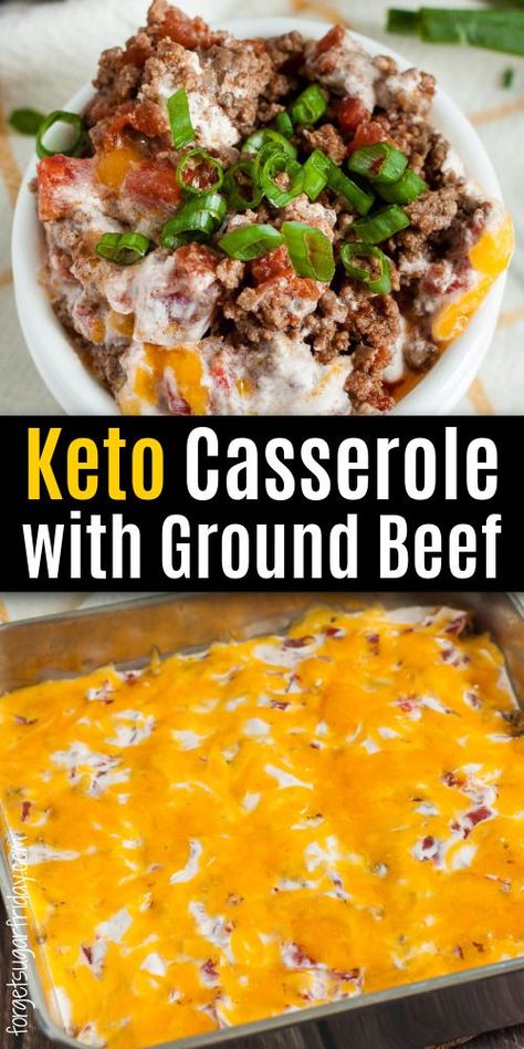 This Keto Casserole with Ground Beef is a delicious and quick casserole recipe that's ready in just 25 minutes and required only eight basic ingredients. If you want something on the dinner table fast, give this recipe a try! Casserole Broccoli, Casserole With Ground Beef, Ground Beef And Broccoli, Keto Ground Beef, Healthy Casserole, Ground Beef Casserole Recipes, Beef Broccoli, Low Carb Low Fat Recipes, Keto Beef Recipes