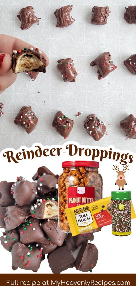 Reindeer Droppings, Sweet Treats Christmas, Cashew Clusters, Christmas Sweet Treats, Xmas Treats, Butter Balls, Christmas Candy Recipes, Candy Recipes Homemade, Holiday Snacks