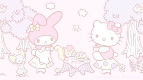 Mac Wallpaper Desktop Hello Kitty, Hello Kitty Pink Wallpaper Laptop, Laptop Sanrio Wallpaper, My Melody And Hello Kitty, Melody And Hello Kitty, Sanrio Icons, Ed Wallpaper, Hello Kitty Imagenes, Pink Wallpaper Hello Kitty