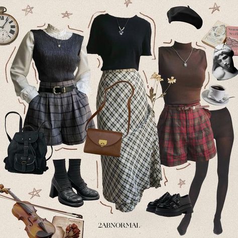 History Major Aesthetic, Art Academia Outfit, Acedamia Outfits, Art Major Aesthetic, Dark Academia Outfit Women, Academia Summer Outfit, Autumnal Outfits, Major Aesthetic, Art History Major