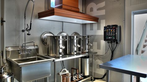 What a beautiful setup!   (Customer photo) All Grain Brewing, Brooklyn Brewery, Brewery Design, Home Brewery, Brewing Process, Control Panels, Level Homes, Tap Room, Best Beer