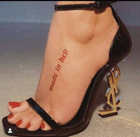 Heel Tattoos, Barbie Tattoo, Toe Tattoos, Devil Tattoo, Tattoos For Women Half Sleeve, Best Tattoos For Women, Stylist Tattoos, Subtle Tattoos, Up Tattoos