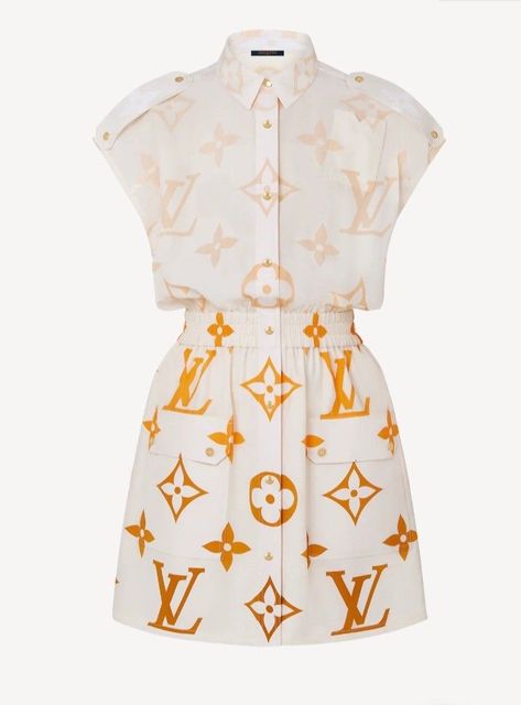 Tas Lv, Lv Dress, Louise Vuitton, Louis Vuitton Dress, Plus Zise, Women Dress Collection, High Fashion Women, Silk Shirt Dress, Kpop Fashion Outfits