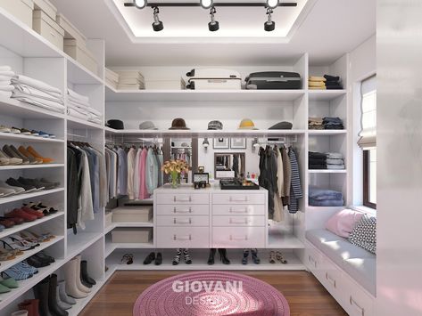 18 vestidores modernos que seguro te fascinarán | homify Luxurious Dressing Room, Diy Closet Storage, Small Dressing Rooms, Bedroom Closet Storage, Dressing Room Decor, Bench Design, Walking Closet, Dream Closet Design, Walk In Closet Design