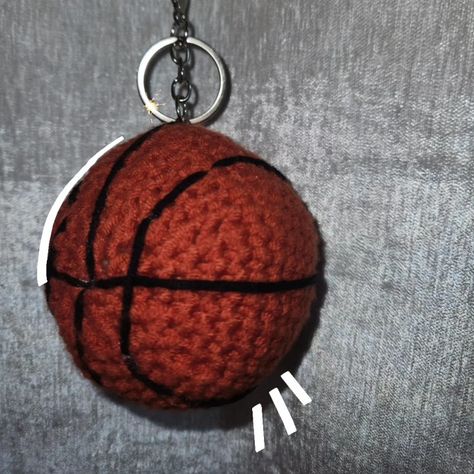 Crochet plush basketball keychain gift idea boys Crochet Basketball, Basketball Keychain, 2023 Crochet, Lip Art Makeup, Crochet Men, Quick Crochet Patterns, Round Pattern, Crochet Frog, Crochet Plush