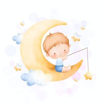 Dream Illustration, One Month Baby, Baby Illustration, Illustration Cute, Baby L, Baby Drawing, Hadith Quotes, Childhood Books, Tatty Teddy