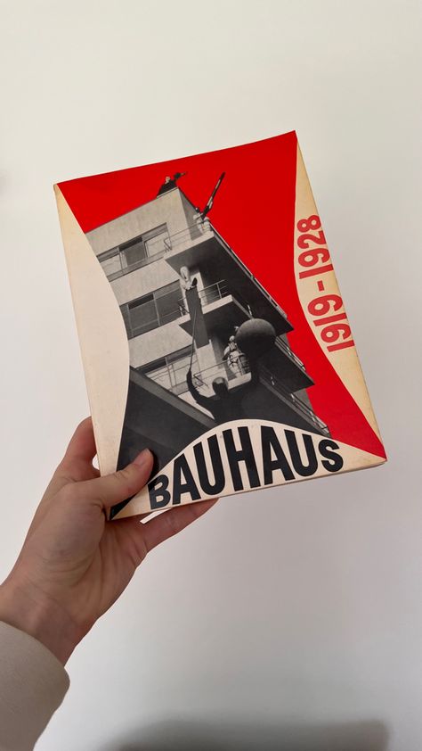 Red black and white Bauhaus exhibition catalogue Architecture Vintage, Vintage Bauhaus, Booklet Design, Bauhaus Design, Vintage Books, Shoe Box, Modern Architecture, Mixed Media, Apartment