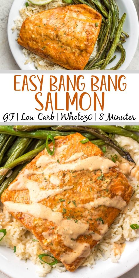 Thm Salmon Recipes, Fast Salmon Recipes, Easy Quick Salmon Recipes, Gf Df Salmon Recipes, Low Carb Salmon Meals, Pescatarian Recipes Dairy Free, Salmon Gluten Free Recipes, Healthy Salmon Sauce, Whole 30 Recipes Fish