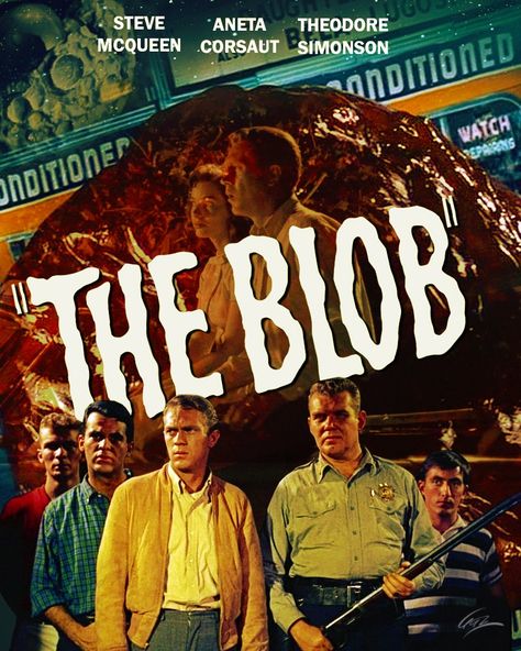 The Blob, Sci Fi Series, Horror Movie Art, Extra Terrestrial, Brain Damage, Classic Horror, Movie Art, Horror Art, Online Art Gallery