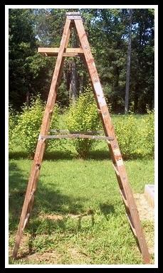 How to Repurpose a Large Ladder Uses For Old Wooden Ladders, Old Step Ladders Repurposed, Step Ladder Repurpose, Old Wooden Ladder Ideas, Old Ladders Repurposed, Step Ladder Ideas, Wooden Ladder Ideas, Old Ladder Decor, Old Ladder Ideas