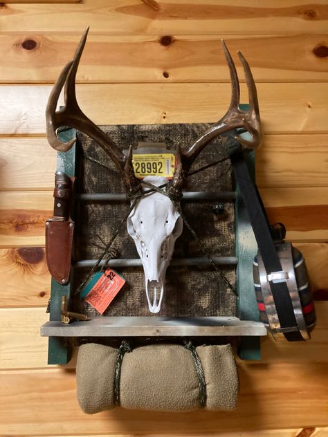 Pack Out Deer Mount, Skull Mount Ideas, European Mount Ideas, Euro Mounts, Deer Mount Ideas, Deer Skull Mount, European Mount, Taxidermy Display, Deer Hunting Tips