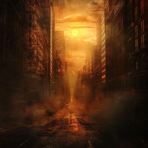 Midjourney AI Image: 7862_The road through the city scorched by the sun --ar 1:1 → more in ai-img-gen.com Banner Editing Background Hd, Cinematic Background Images, Album Covers Background, Dark Background Images, Desolate City, King Background, Action Background, Cinematic Background, Cityscape Backdrop