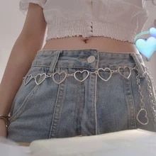 Jóias Body Chains, Summer Jewelry Trends, Pant Chains, Metal Dress, Punk Accessories, Body Chains, Style Hip Hop, Heart Chain, Estilo Hip Hop