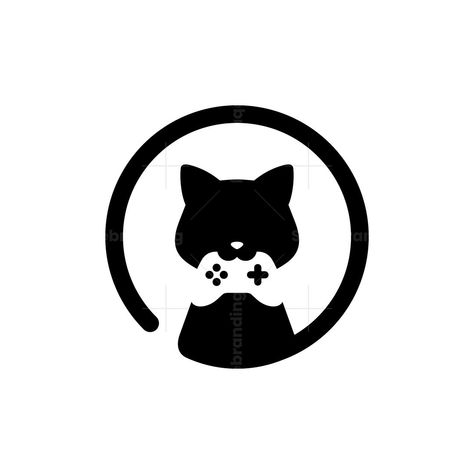 Kitty Game is a simple-fun yet playful-flat logo design featuring a cat with a negative space joystick on its mouth. This Kitty Game logo is good for the game/entertainment industry or another type. Cats Logo, Negative Space Logo Design, Gaming Logo Design, Cat Logos, Cat Logo Design Ideas, Flying Pig Logo, Logo Cat, Kangaroo Logo, Ninja Logo