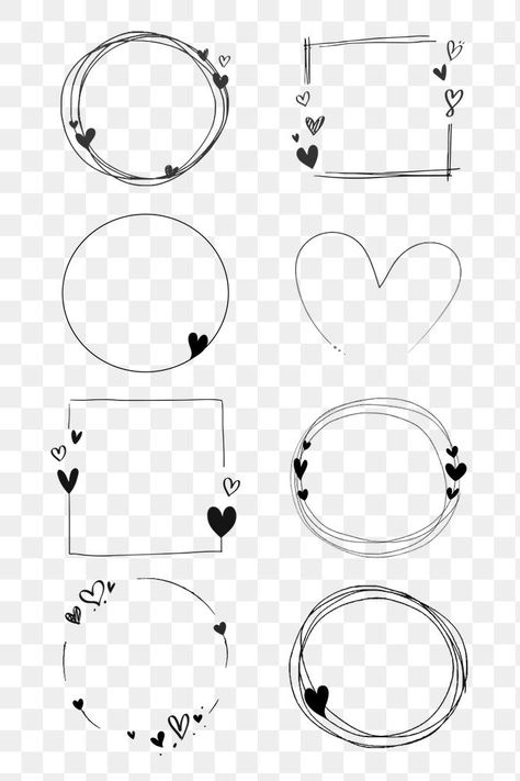 Love Borders And Frames, Hearts Border Design, Heart Borders And Frames, Border Design For Love Letter, Free Svg Frames And Borders, Svg Frames Free, Border And Frames Design, Space Border Design, Cute Heart Drawings Doodles