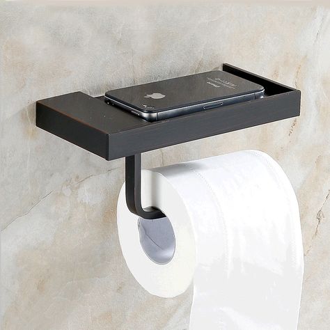 Buy European Antique Bathroom Accessories Copper ORB Toilet Roll Holder with Lowest Price and Top Service! Modern Toilet Paper Holders, Toilette Design, Antique Bathroom, Black Toilet Paper Holder, Black Toilet Paper, Modern Style Bathroom, Black Toilet, Bad Inspiration, Modern Toilet