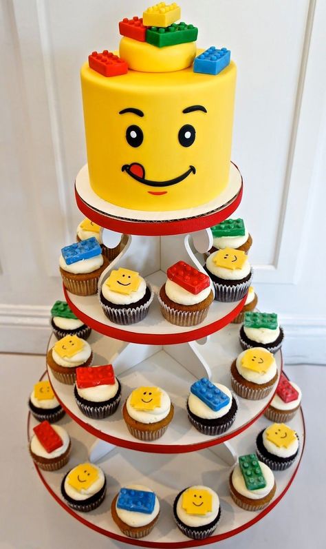 Lego Birthday Cake Ideas Pin Karey Blascyk On Fun Shower Ideas Pinterest Lego Cake - birijus.com Lego Torte, Lego Cupcakes, Lego Birthday Cake, Lego Themed Party, Lego Cake, Lego Birthday Party, Birthday Cake Ideas, Lego Birthday, Lego Party