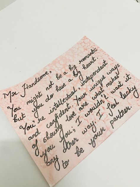 Handwriting Letters To Boyfriend, A Love Letter For Him, Simple Diy Love Letter, Handwritten Notes For Him, Handwritten Birthday Notes Aesthetic, Love Quotes Handwritten, Sweet Handwritten Notes To Boyfriend, Handwritten Notes For Best Friend, Secret Admirer Letters Aesthetic