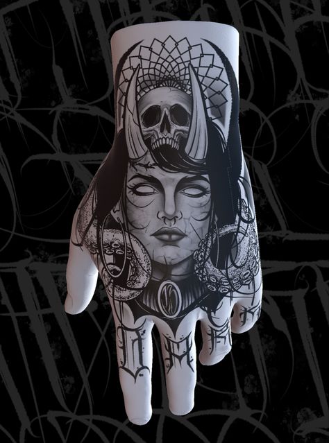 Horror Hand Tattoos, Dark Tattoos For Men Creepy, Dark Hand Tattoos, Tattoo Dark Gothic, Up Arm Tattoo, Horror Tattoo Ideas Dark Art, Tato Realis, Satanic Tattoos, Full Hand Tattoo