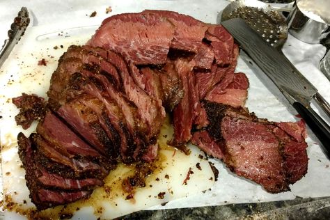 Montreal Smoked Meat - Celebration Generation Montreal Smoked Meat Recipe, Montreal Smoked Meat, Montreal Style, Meat Sauce Recipe, Meat Sauce Recipes, Smoked Meat, Meat Recipe, Smoked Food Recipes, Meat Sauce