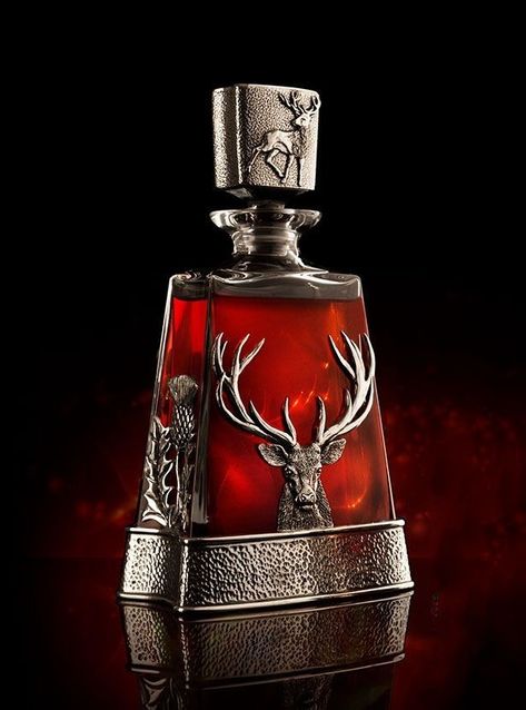 Antique Liquor Bottles, Celtic People, Alcohol Dispenser, Stag Design, Bottle Design Packaging, Whisky Bottle, Robert Burns, Alcohol Bottles, Cigars And Whiskey