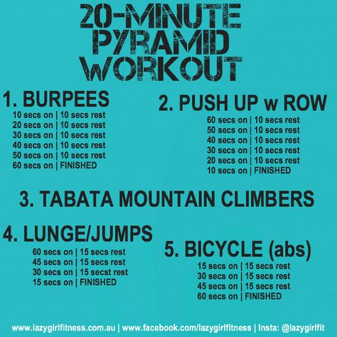 20-minute Bodyweight Pyramid HIIT. Bodyweight Pyramid Workout, Pyramid Workout, Pyramid Training, Hiit Class, Hiit Workout At Home, Low Intensity Workout, Group Fitness Classes, Boot Camp Workout, Hiit Training